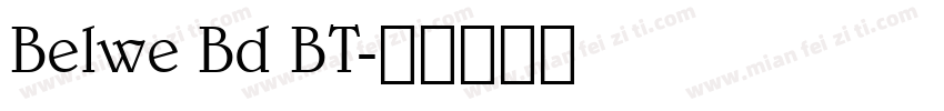 Belwe Bd BT字体转换